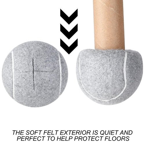 CXWUZH Precut Walker Tennis Balls Heavy Duty Tennis Balls for Walkers Pre Cut for Seniors Chairs for Furniture Legs and Floor Protection 4 Pcs