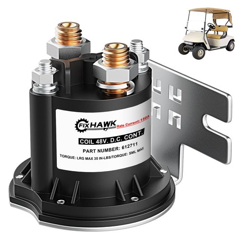 FIXHAWK 48 Volt Solenoid for EZGO TXT Electric 2010-up and All 48V MPT 800/1000 Vehicles Golf Cart 612711