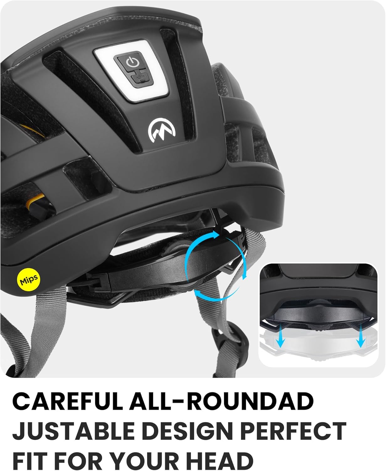 OutdoorMaster Gem II MIPS Bike Helmet - Lightweight Cycling Safety with Light for Youth & Adults