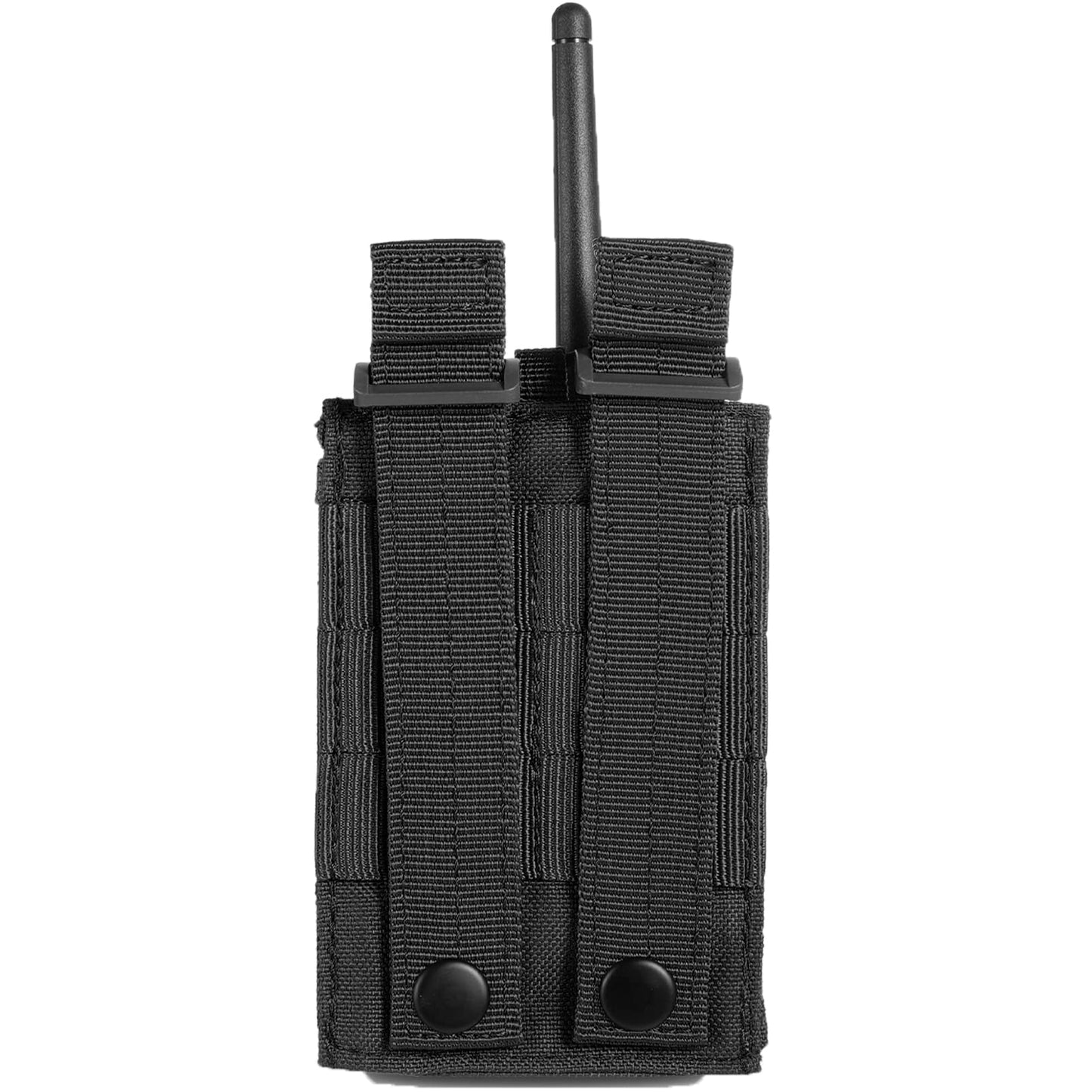 FRTKK Tactical Radio Holder - Molle Radio Pouch Universal Case for Police Firefighter Two Ways Walkie Talkies Vest (Black)