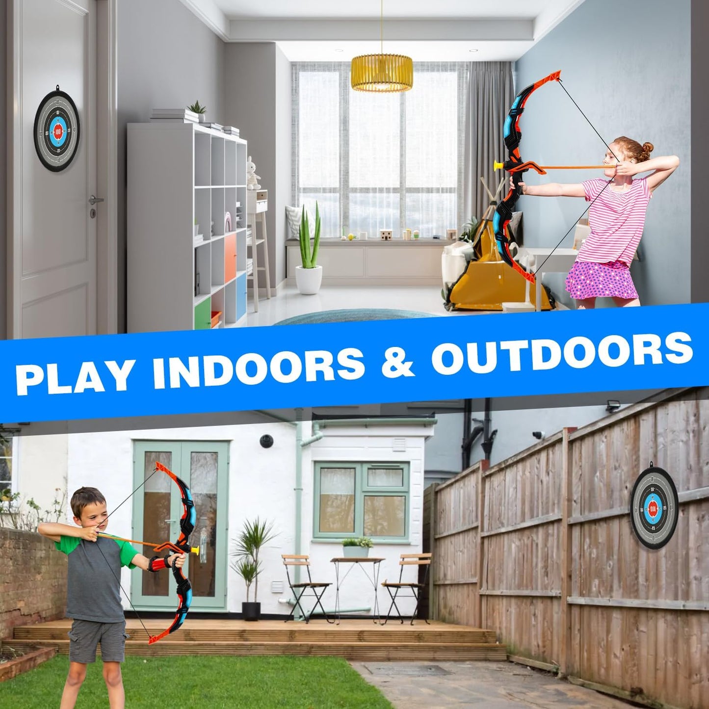 TOY Life Bow and Arrow Set - Light Up Archery Toys for Kids Ages 4-12 | Perfect Outdoor Gift for Boys
