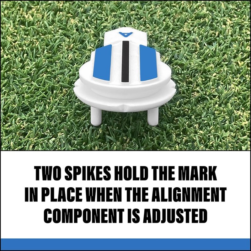 Alignment Ball Mark - Putting Alignment Aid Tool - Golf Ball Marker - Rotate to Aim - Golf Gift Accessory for Men & Women Golfers - USGA Compliant - Blue