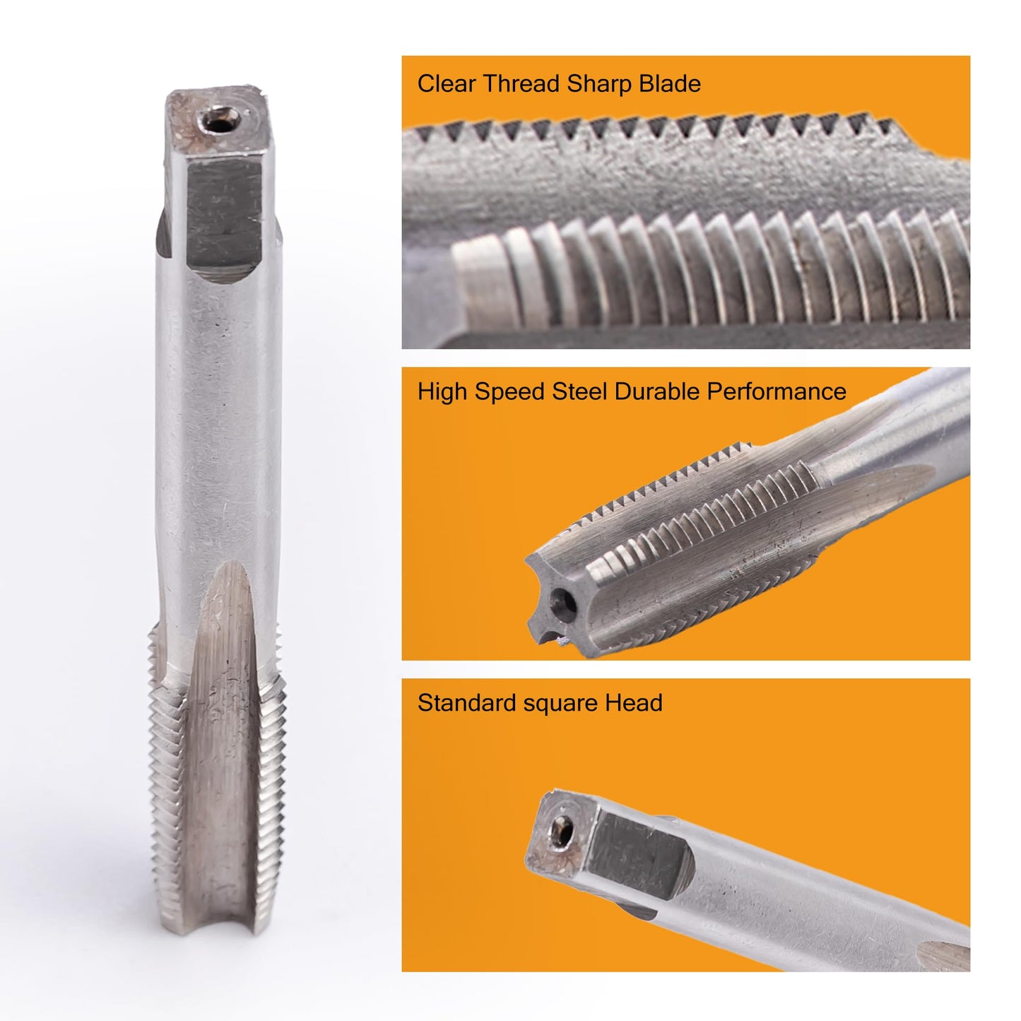 M12 x 1.25mm Metric Tap and Die Set, M12 x 1.25mm High-Speed Steel Machine Round Tap Die Set, Right Hand Thread Tap and Round Thread Die Tool