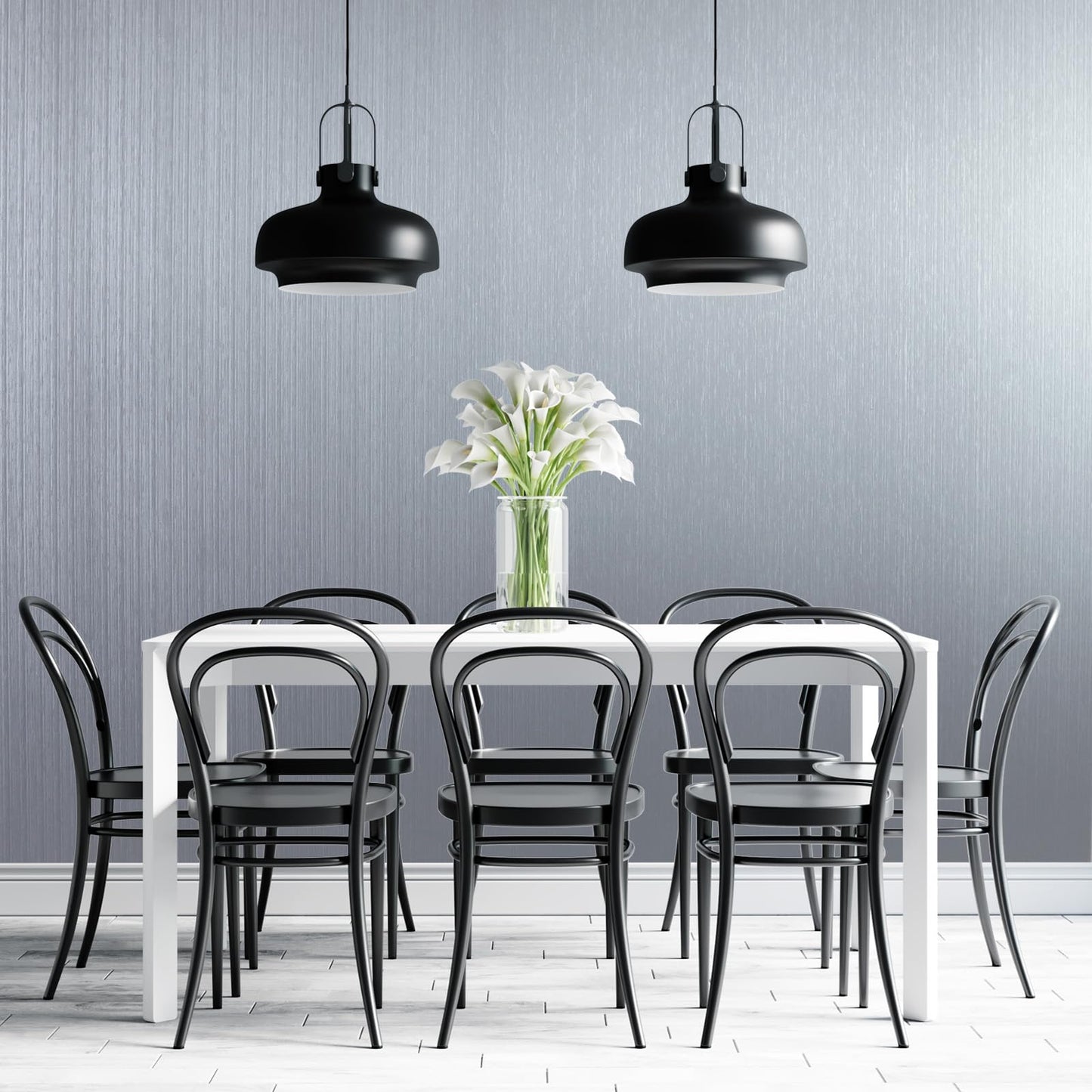 wishFIRE Silver Peel and Stick Wallpaper 15.7"×118" Metallic Textured Contact Paper Modern Waterproof Wall Paper Removable Self Adhesive Vinyl DIY Decor Wallpaper for Bedroom Kitchen Cabinets Fridge