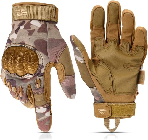 Glove Station Touchscreen Utility Gloves for Men - Hard Knuckle Protection for Motorcycle & Outdoor Work | Multicam XX-Large
