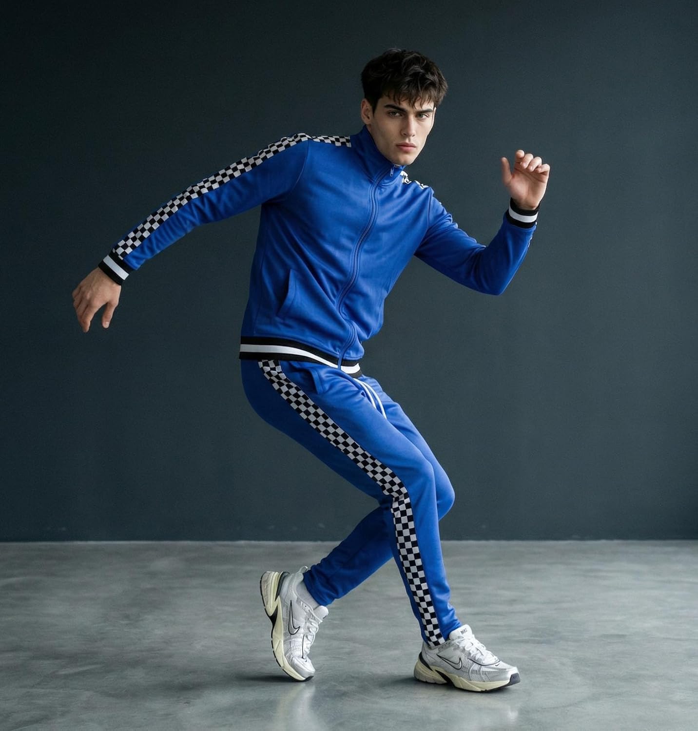 SCREENSHOT-TRACK Jacket | Men's Urban Hip Hop Slim Fit Sportswear with Side Taping