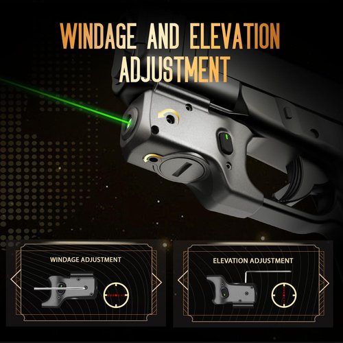 WARRIORLAND Green Laser Sight Fit Glock 43X MOS with Kydex Holster,Green Beam Sight with Power Indicator, Glock 43X MOS Laser with IWB Holster Right Hand, WLS-100G w/ G43X MOS