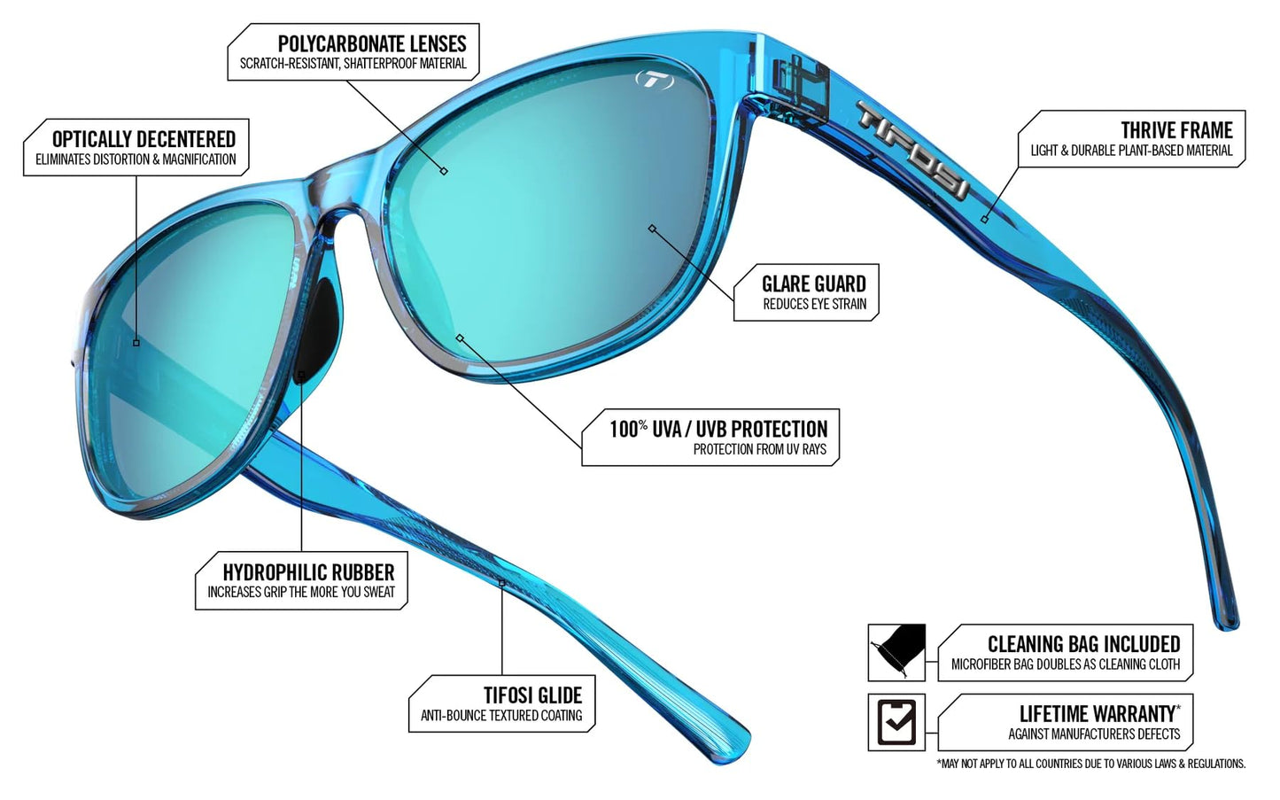 Tifosi Optics Swank Sunglasses (Satin Black)