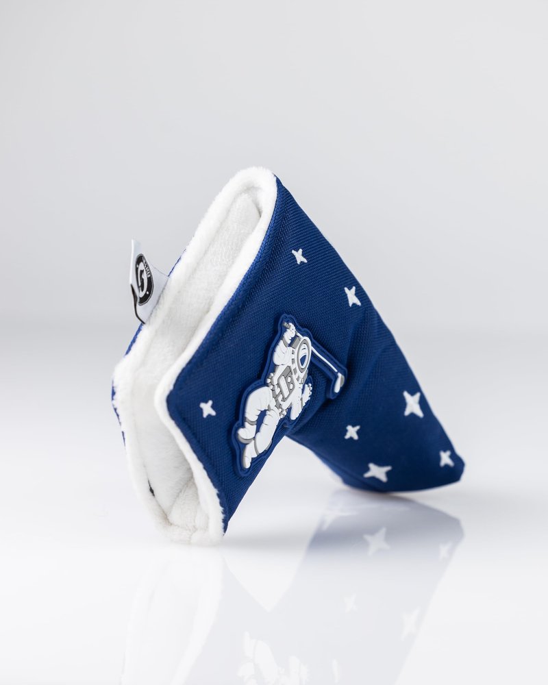 Pins & Aces NASA Head Cover - Premium, Hand-Made Leather Headcover - NASA Space Shuttle, Tour Quality Golf Club Cover - Style and Customize You Golf Bag (Mallet)