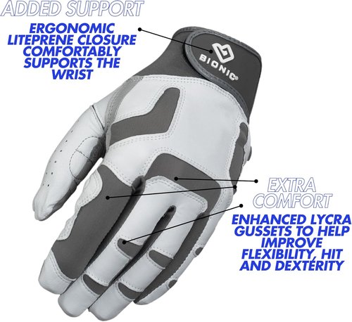 Bionic Men's ReliefGrip 2.0 Golf Glove - Enhanced Comfort & Grip for Improved Performance