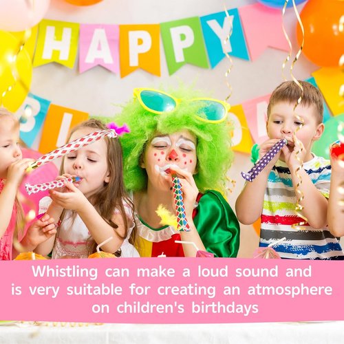 Chshhuao Funny Blowouts - 50 Pcs Birthday Party Whistles & New Year's Party Favors