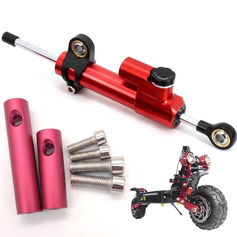 V5 scooter steering damper bracket Mounting Bracket Kit,V5 Electric Scooter Shock Absorber Scooter Steering Damper bracket electric scooter accessories damper mount (Red Bracket)