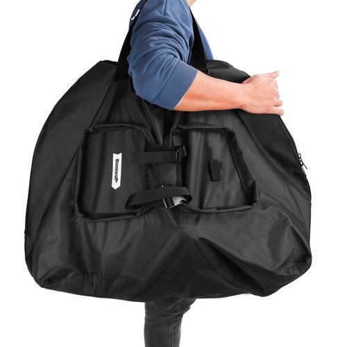 HUNTVP 20 inch Folding Bike Bag Bike Travel Bag Bicycle Carrying Transport Bags Bicycle Storage Travel Case Foldable Carry Bicycle Protective Bags for Airplane Subway Car, Black