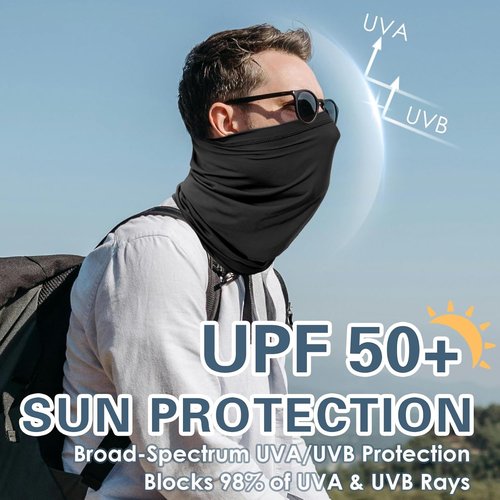 Achiou Neck Gaiter | UV Protection Face Cover Scarf for Men & Women - Soft Windproof for Hiking & Cycling