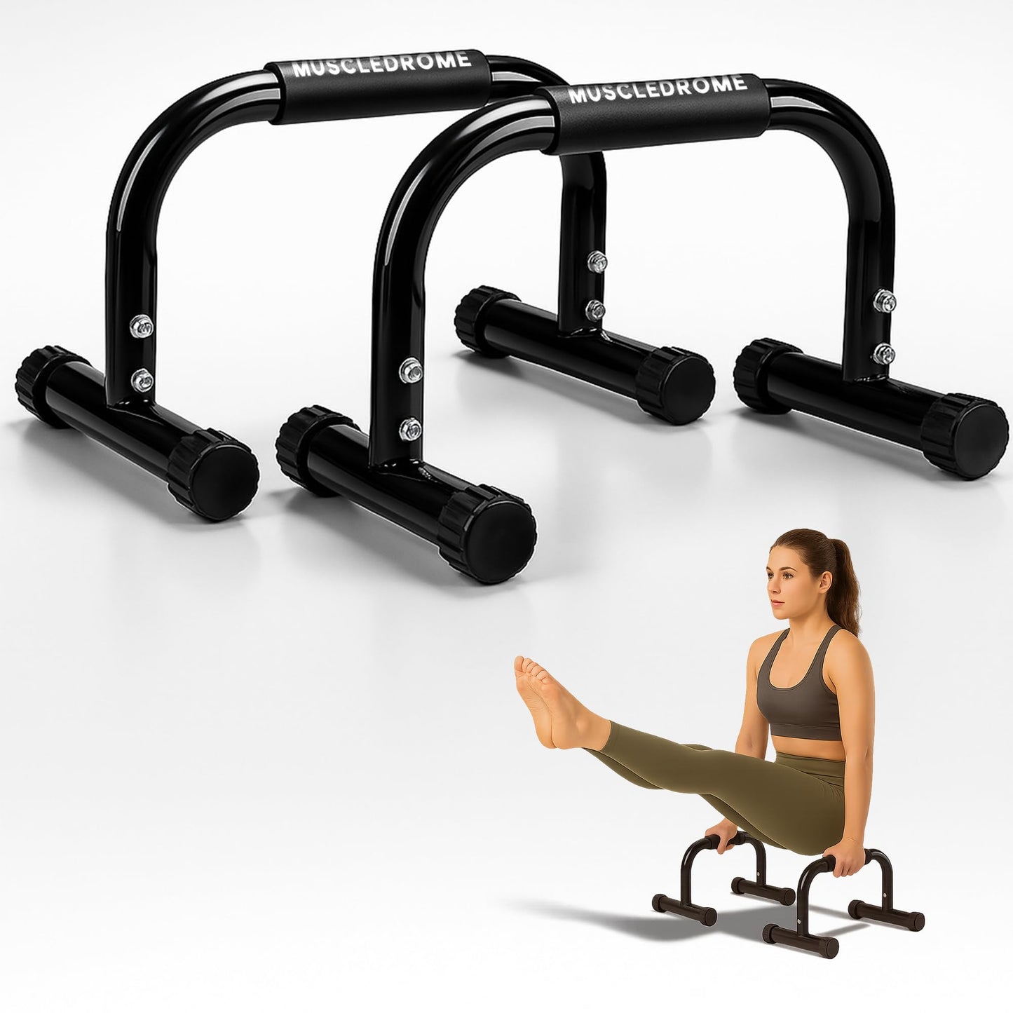 MUSCLEDROME Calisthenics Bars,Push Up Bar for strength traning, Parallettes Bars & Dip Bars, Calisthenic, Push Up Handle for Workouts, Calisthenics Equipment ﻿for home