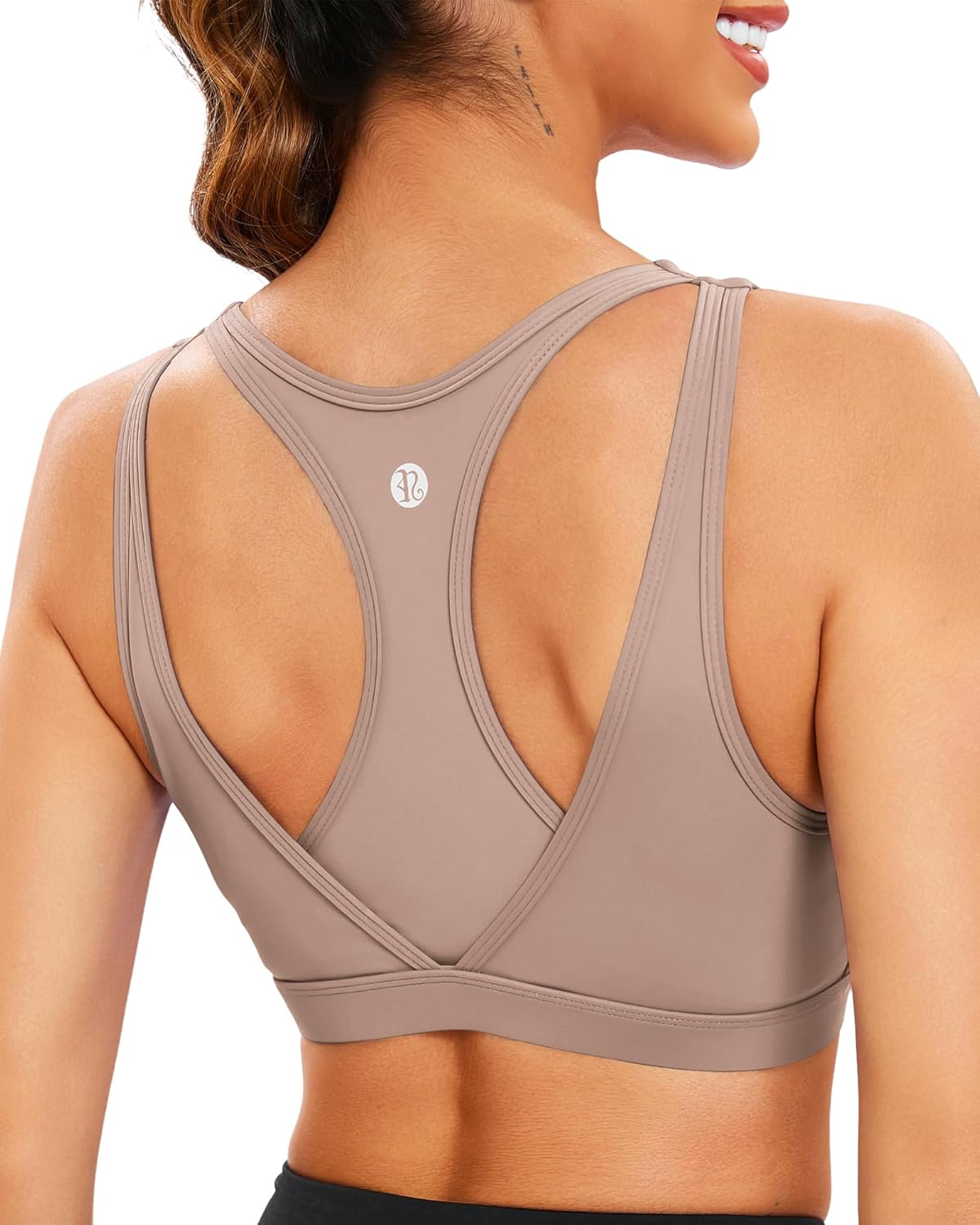 RUNNING GIRL High Support Sports Bra for Women - Molded Cup Racerback Design for Yoga & Running