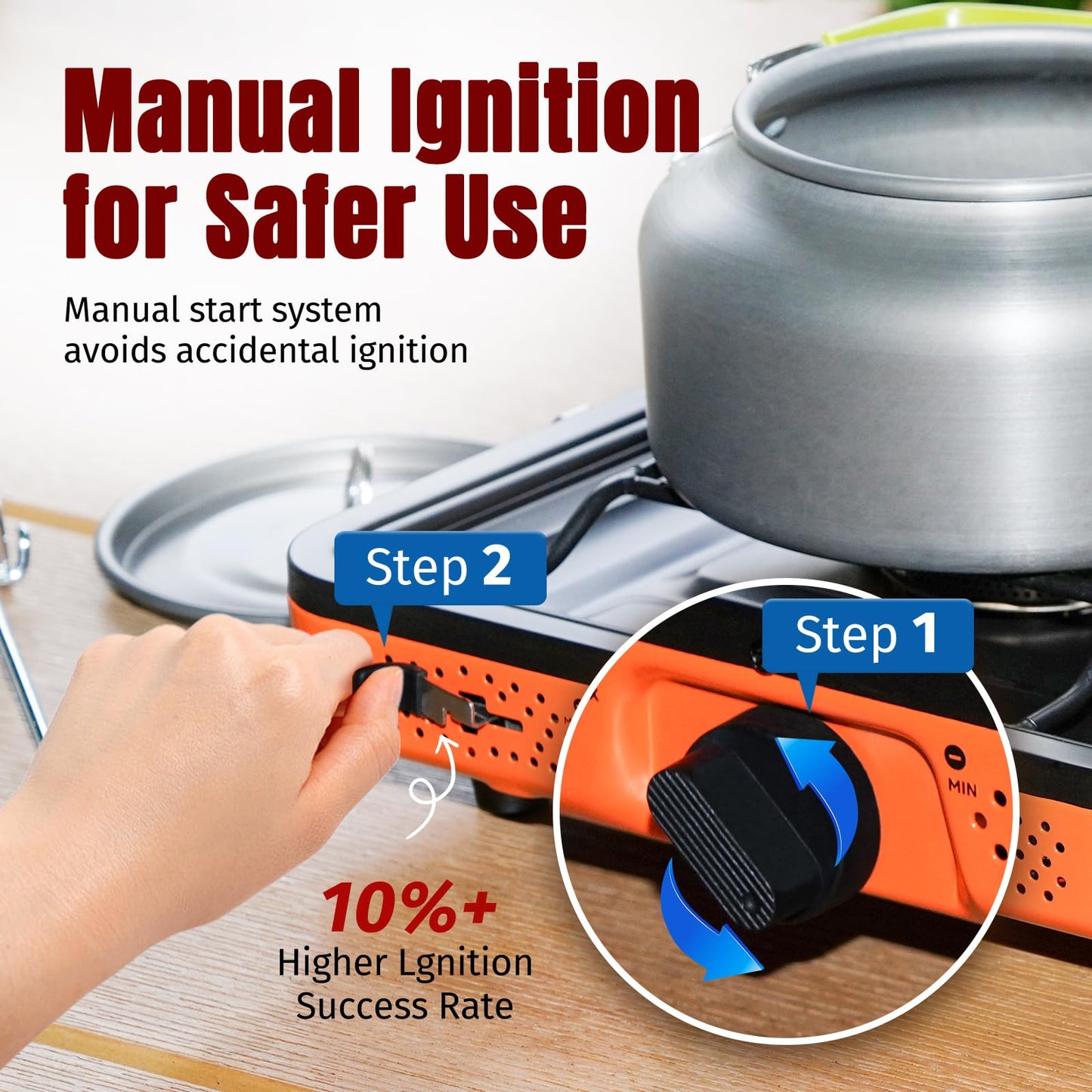 SHINESTAR 2 Burner Camping Stove with Carrying Bag, 17000 BTU Portable Propane Camp Stove, Foldable Gas Stove for Camping, Outdoor Cooking, RV Trips, or Emergencies