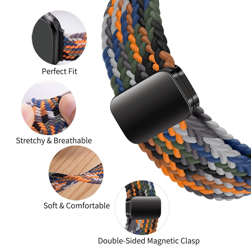 Gittos Nylon Watch Strap for Redmi Watch 5/4 Nylon Replacement Band Compatible with Xiaomi Smart Band 9 Pro/8 Pro