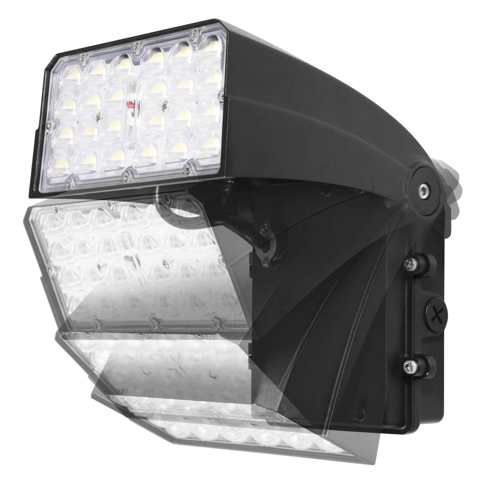 LEDVANCE Dual Selectable Slim LED Wall Pack, 10/20/30W, Dimmable, 3 CCT Selectable 3000/4000/5000K, 80 CRI, Photocell, Black - 1 Pack (63839)