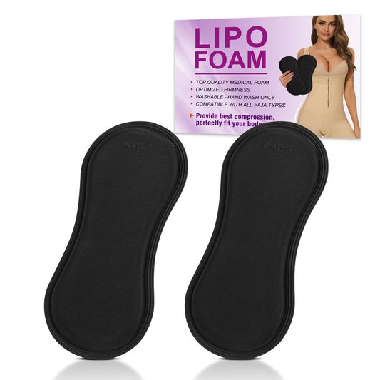JNATER Lipo Foam Lateral Protectors - Women Lipo Side Foam Pads, Lipo Foams Post Surgery, Abdominal Compression Lipo Board For Tummy Tuck & Liposuction Post Surgery Recovery (2Pcs, Black)