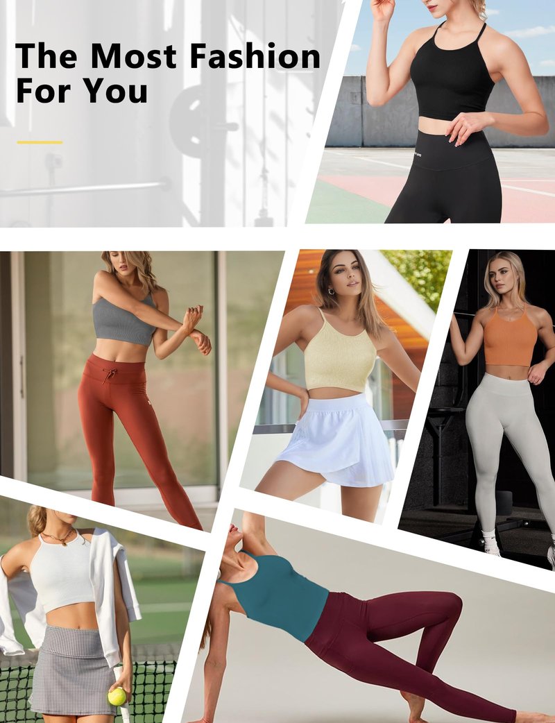 Ribbed Tank Top for Women 2025, Seamless Racerback Workout Tops, Basic Sports Camisole Tops, Crop Tops for Yoga Sports Going Out Orange S (Long Crop)