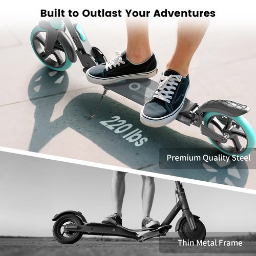 Kick Scooter for Kids 5-12 with Suspension, Teens, Foldable Lightweight Scooter with 8 Inch Wheels, Max Load 240 LBS
