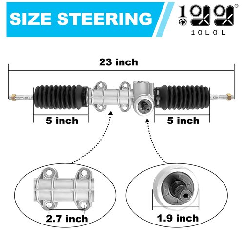 Golf Cart Steering Gear Box Assembly Fit for Yamaha Drive G29 Gas & Electric, Replaced Part JW1-F3400-00