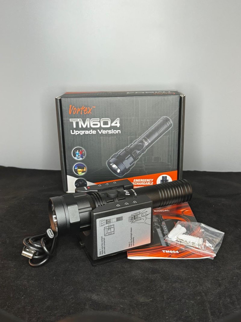 Vortex TM604 Emergency Powerful LED Wall Mount High Power 1745 Lumen 7/24 Stand By Tactical Function Car & Home Safeguard Security Flashlight