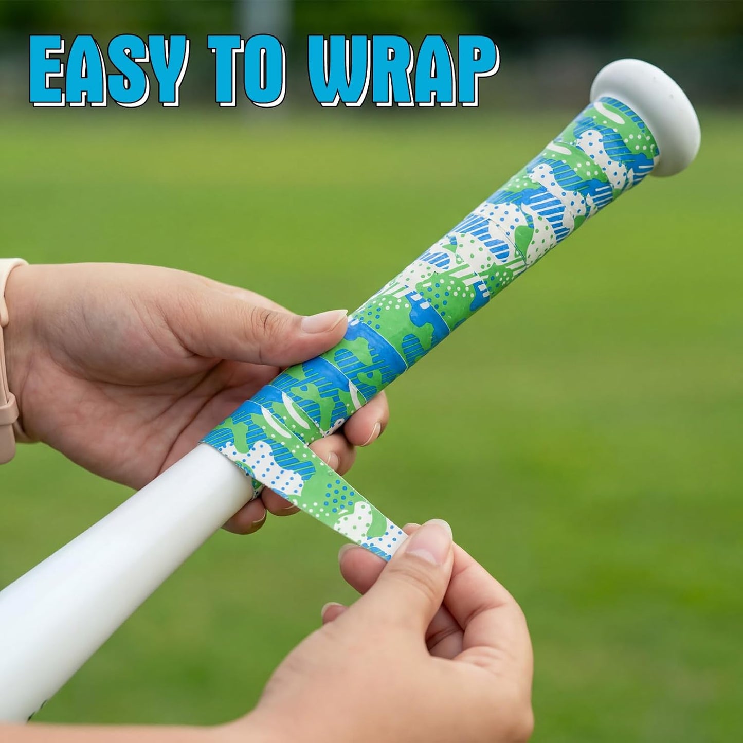 Skiennix 43 Inch Bat Grip Tape - Cushioned Non-Slip Texture | All-Weather Baseball & Softball Wrap