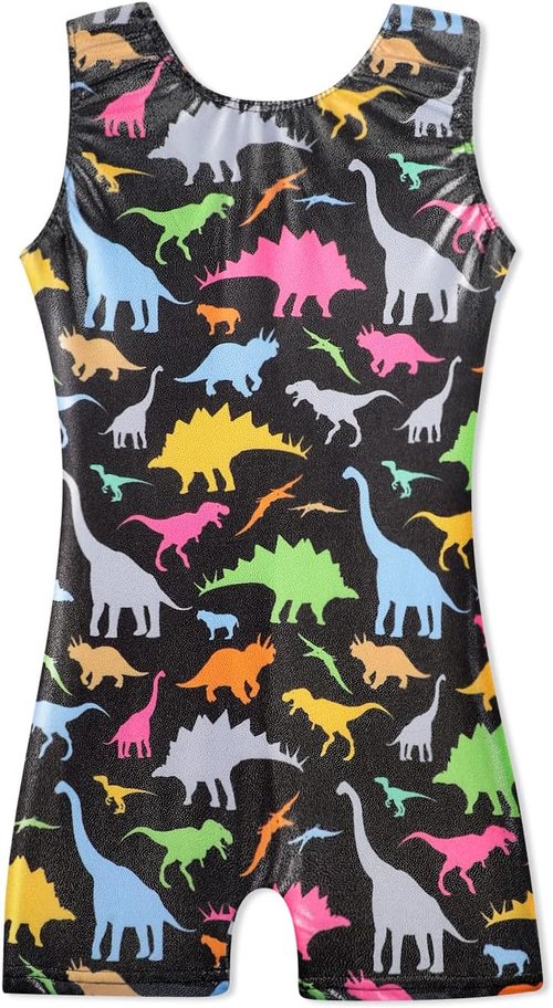 HOZIY Gymnastics Leotards - Sparkle Unicorn & Leopard Biketard for Girls | Toddler & Kids Sizes