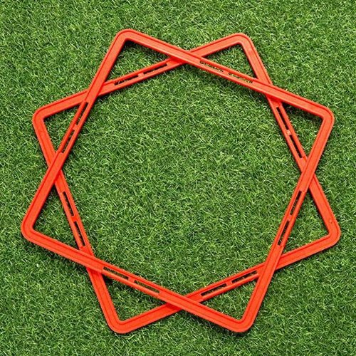 SUPVOX Multi-Function Portable Agility Rings for Football Training 6Pcs Square Speed Circles for Youth Soccer Agility and Footwork Exercises