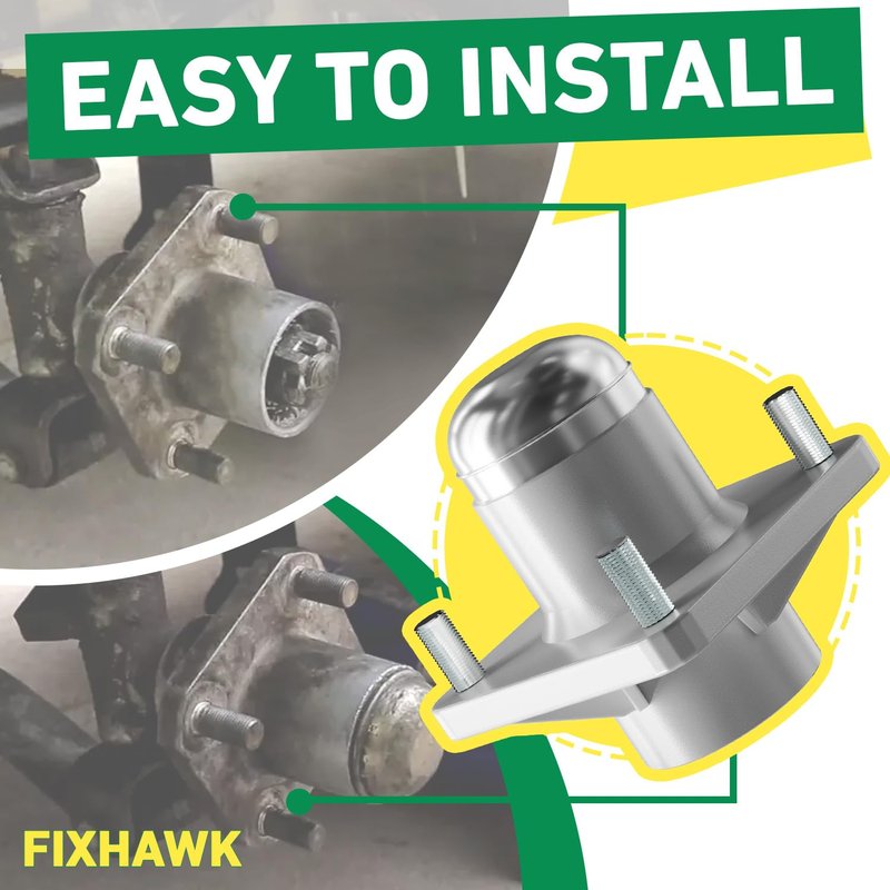 FIXHAWK Club Car DS Hub Kit,Club Car Front Wheel Hub and Bearings Seals, Fit for 1981-2003 Club Car DS Golf Cart, Replace OEM# 1011892 11011102 1011153 1011889 1011894