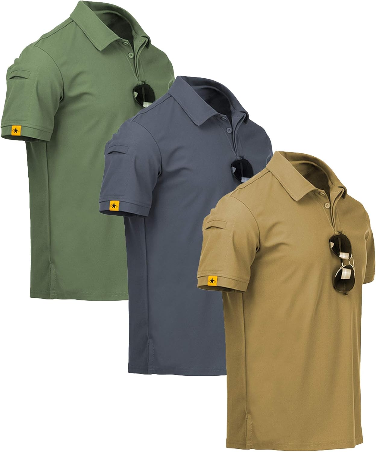 ZITY Men's Polo Shirts - 3 Pack Short Sleeve Sports & Business Casual Golf Tees | Comfortable Fit