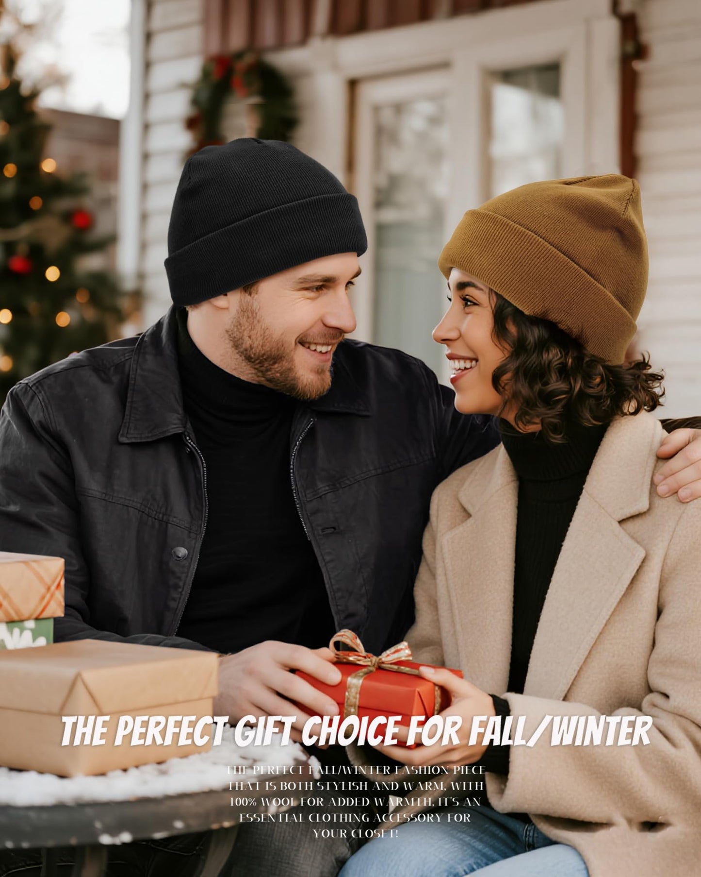 Satin Lined Beanie for Women Men, Cotton Knit Winter Hat Silk Lining Soft Warm Cuffed Fisherman Beanies Hats Skull Cap Black