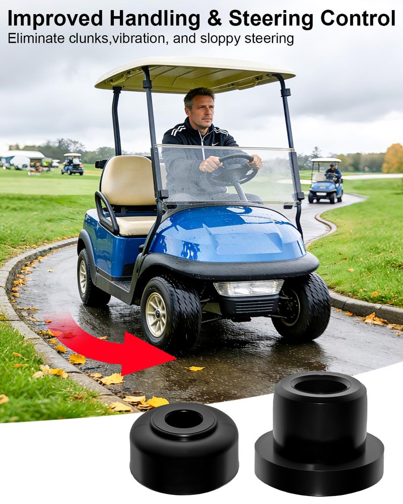 WQZLNX Golf Cart Lift A-Arm Bushing Kit Fit for GTW Front Lift and MadJax MJFX A-Arm Lift, Golf Cart Lift Bushings Kit, Black
