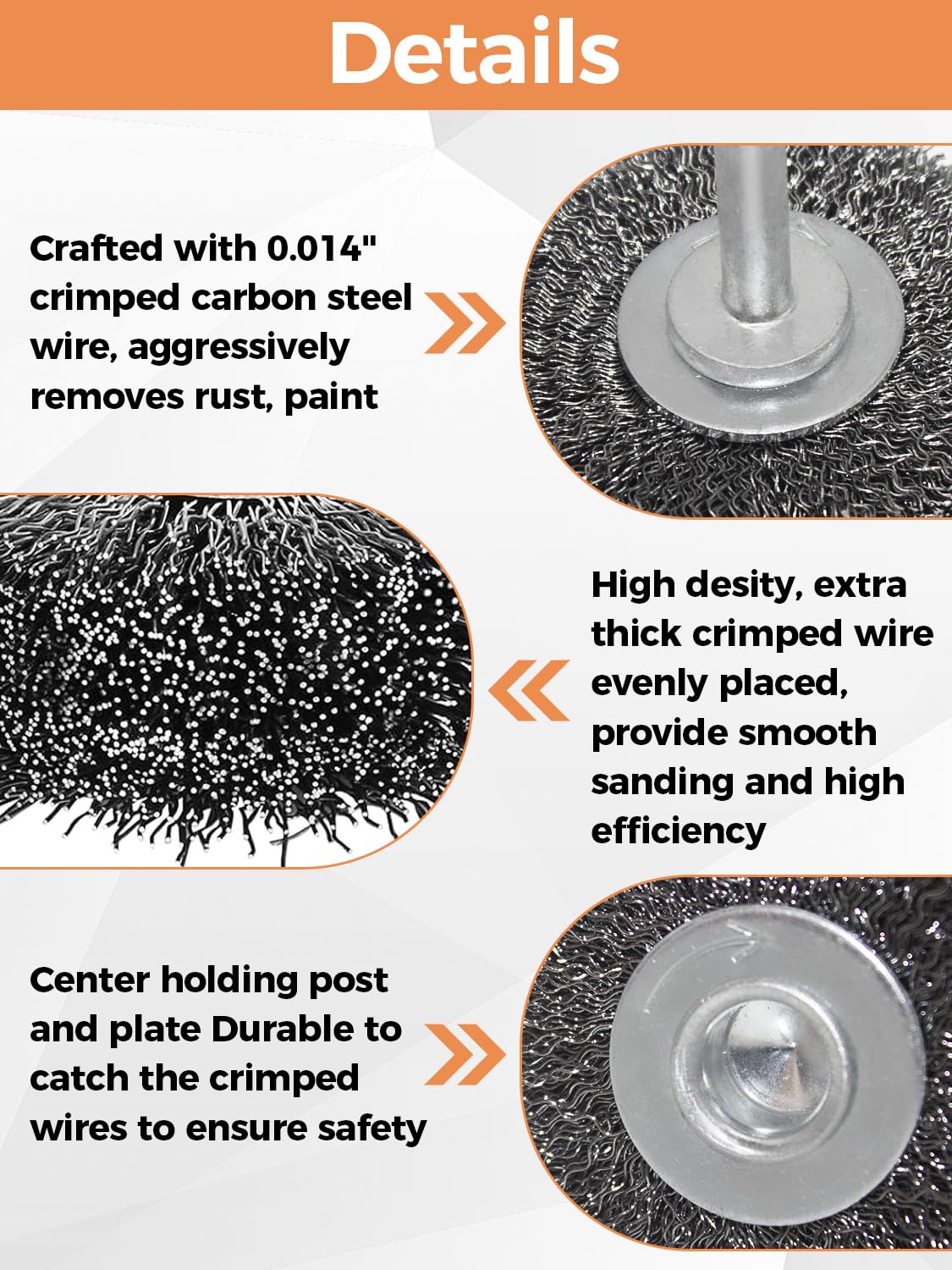 OSFTBVT Wire Wheel Brush 2x7/8in for Drill 2Pack, Heavy Duty Carbon Steel Wire Brushes for Rust,Paint,Oxides,Corrosion Removal 1/4in Shank Drill Rotary Attachment