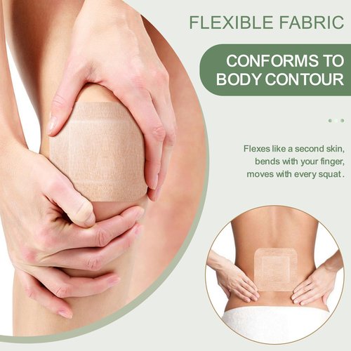 Hysimedy Silicone Adhesive Bandages Extra Large Sizes for Sensitive Fragile Skin 4"x4" 15 Count Flexible Fabric Latex Free Hypoallergenic Breathable XL Bandages for Adhesive Allergy Wounds