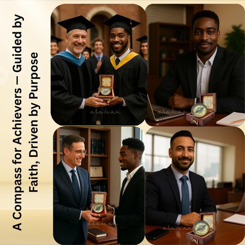 ALADEAN Christian Gift Compass - Uplifting Guidance for Baptism, Communion & Graduation 2025-2026