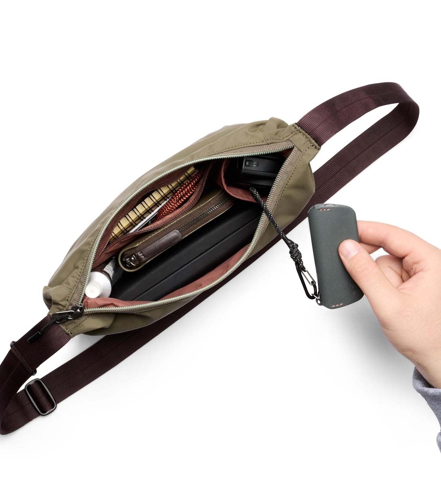 Bellroy Laneway Crescent Bag (everyday 2.5 liter mini crossbody bag with plenty of pockets and adjustable strap)' - SeaKelp