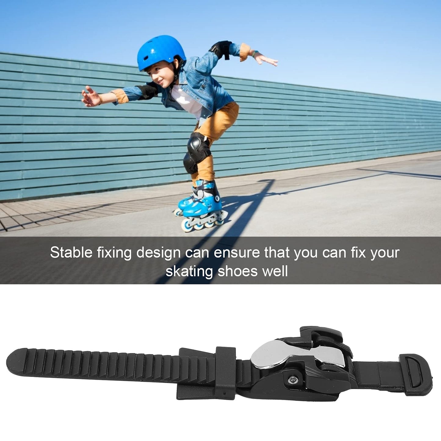 Roller Skate Leash,plplaaoo Roller Skate Strap, Replacement Inline Roller Skate Shoes Strap Buckles, T Shaped Adjustable Length Roller Skates Spider Buckle for Roller Skating Enthusiasts, Inline