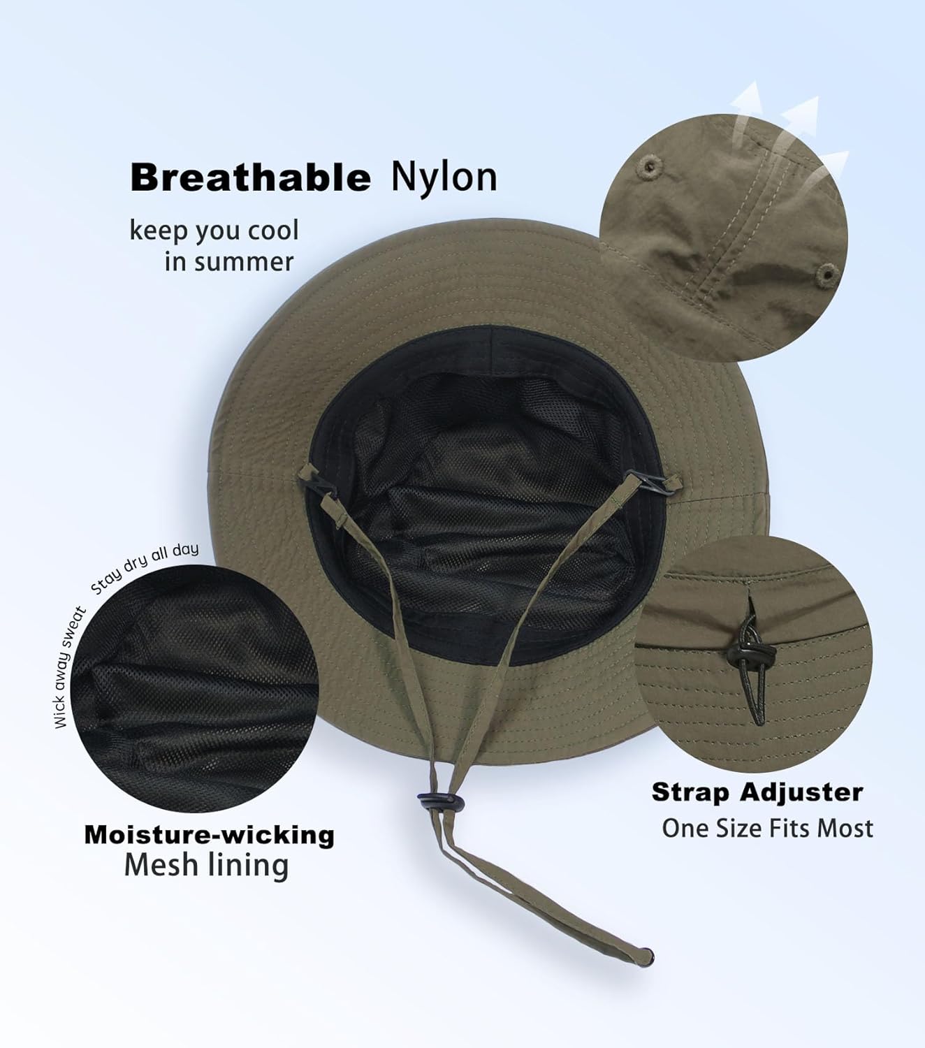 Skiennix Waterproof Bucket Hat - UV Protection Outdoor Hat for Men & Women | Packable Fishing Hat
