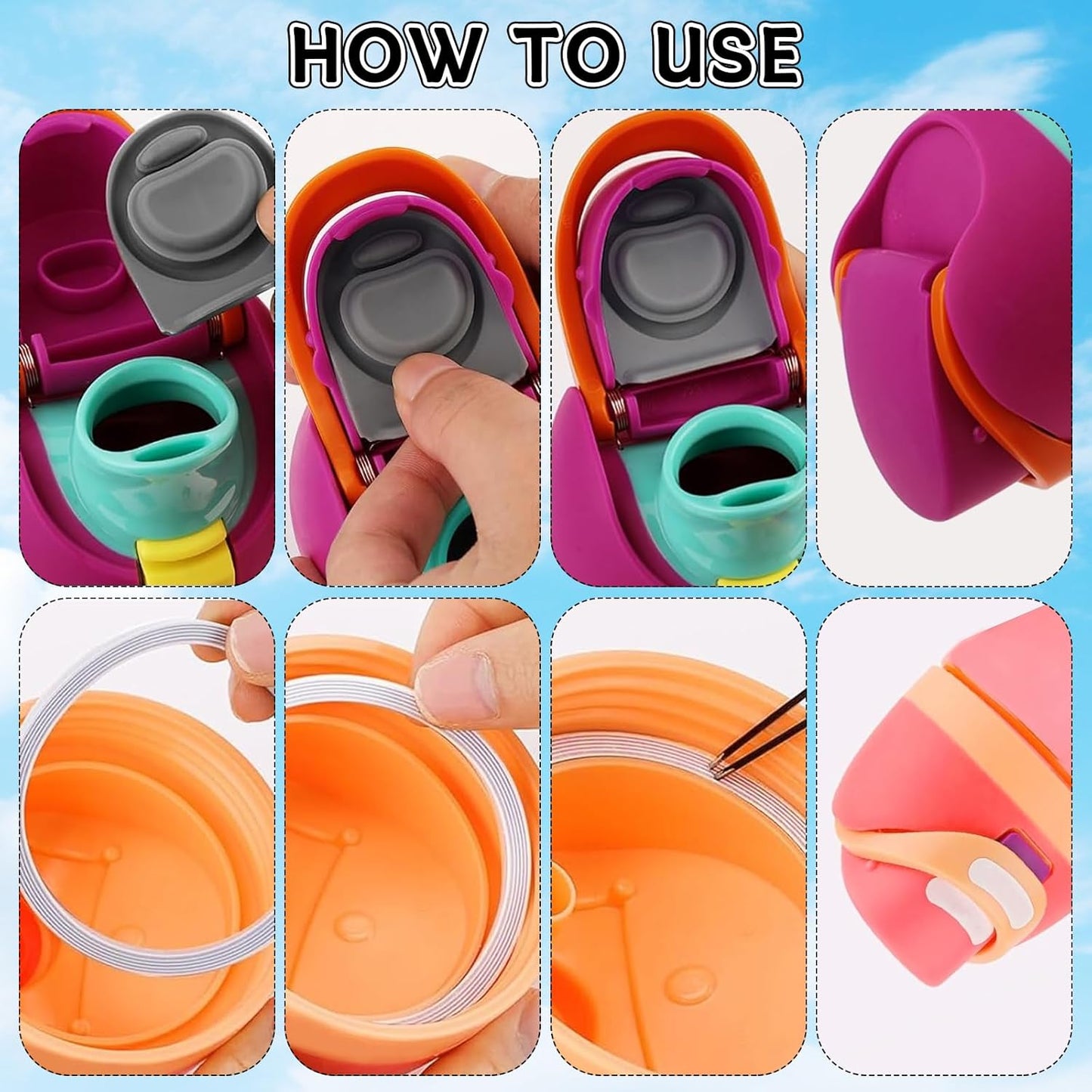 Owala | Replacement Lid Rubber Seal Stopper & O-Ring Gasket Set - Compatible with 24/32 oz Water Bottles