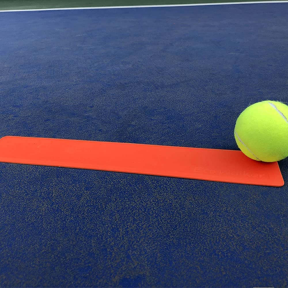 Eco Walker Court Lines Marker Kit Throw Down Markers Create Your Own Mini Pickleball Tennis Court (Red-Yellow I L Shape)