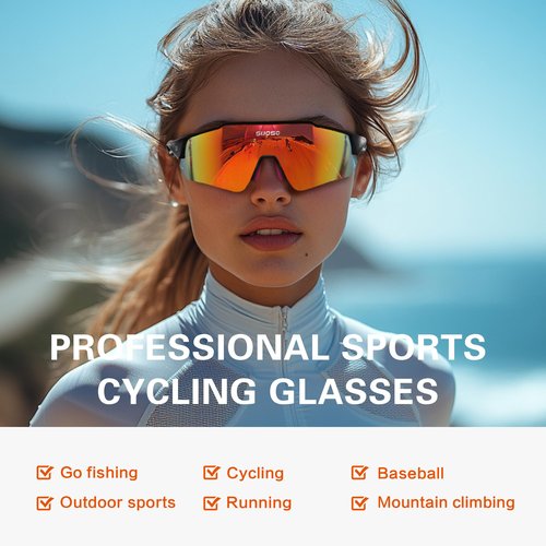 Sports Polarized Sunglasses for Men: Womens Cycling Sun Glasses UV400 Protection Goggles for Baseball Running Dark Blue
