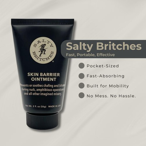 Salty Britches Waterproof Anti Chafing Ointment, Chafing Gel, Half Marathon Essentials, Anti-Chafe, Military Gear Essential, Running Essentials, Gifts for Runners - Berry Oil Scented - 1pk