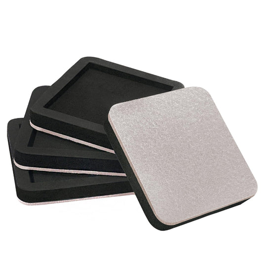 Upgraded Felt Furniture Sliders for Hardwood Floors – 4 PCS 5" Heavy Duty Furniture Movers Sliders with Unique Groove Design, Easily and Safely Move Any Item