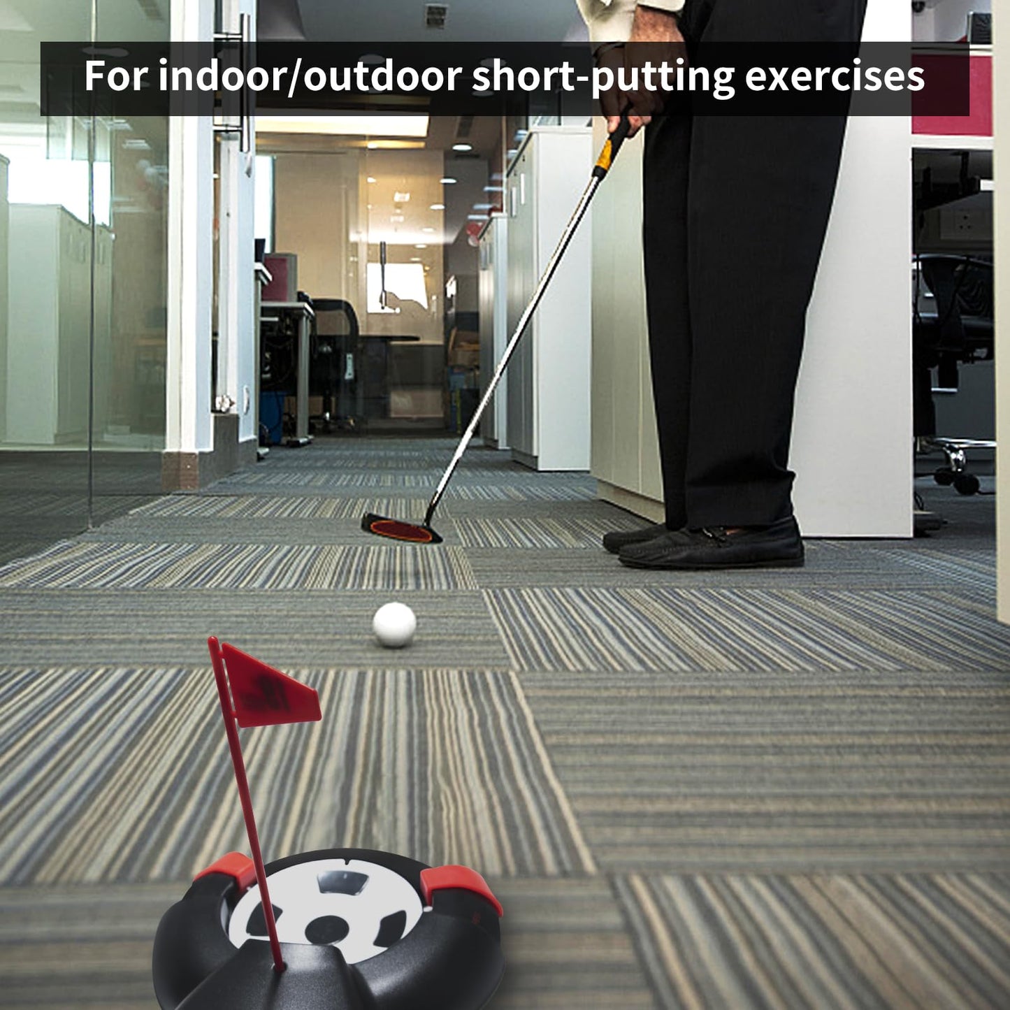 Shu-Ran Golf Automatic Putting Ball Return Cup ，Putting Practice Automatic Putting Machine，Golf Cup Training Aid, Putting Returner for Indoor Outdoor Office Practic Golf Training Aids