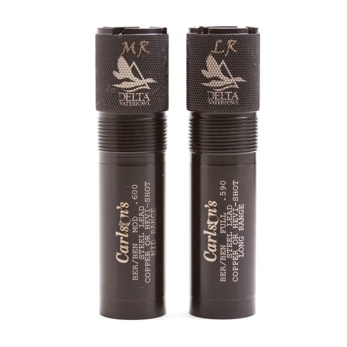 Carlson's Choke Tubes 20 Gauge Compatible for Beretta Benelli Mobil [ 2 Pack | Mid Range & Long Range ] Blued Steel | Delta Waterfowl Choke Tube | Made in USA