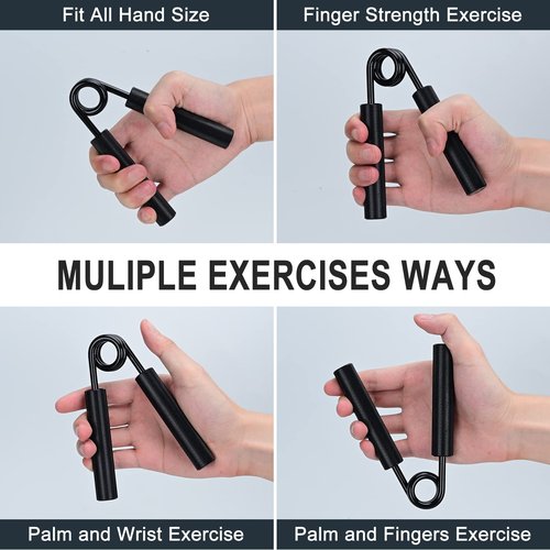 COVVY Metal Hand Grip Strengthener Set(100, 150,200,250,300,350lbs), Grip Strength Trainer, Crushing Grip Trainer, Pinch Grip Trainer, Forearm Exerciser, Gripper Fitness Equipment for Home Gym
