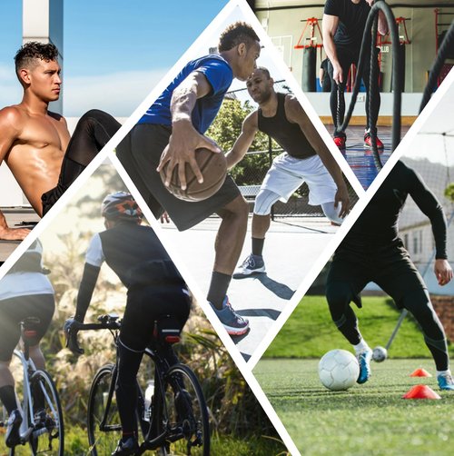 HYCOPROT 4 Pack Men's Compression Pants Tights Athletic Leggings Cool Dry Workout Baselayer Bottoms for Running Yoga Gym Black